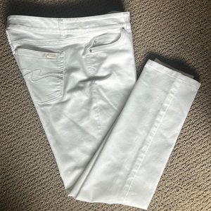 White House Black Market white denim jeans